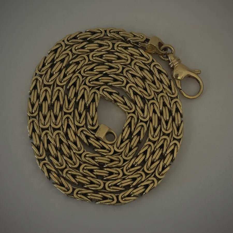 Königskette aus Gelbgold mit Karabinerverschluss