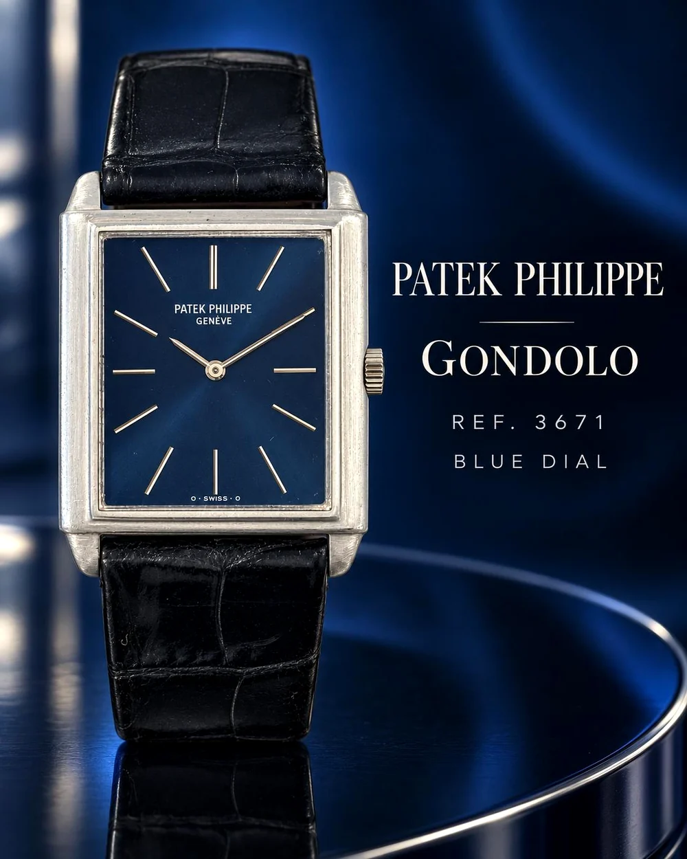 Patek Philippe Gondolo, Ref. 3671, blaues Zifferblatt